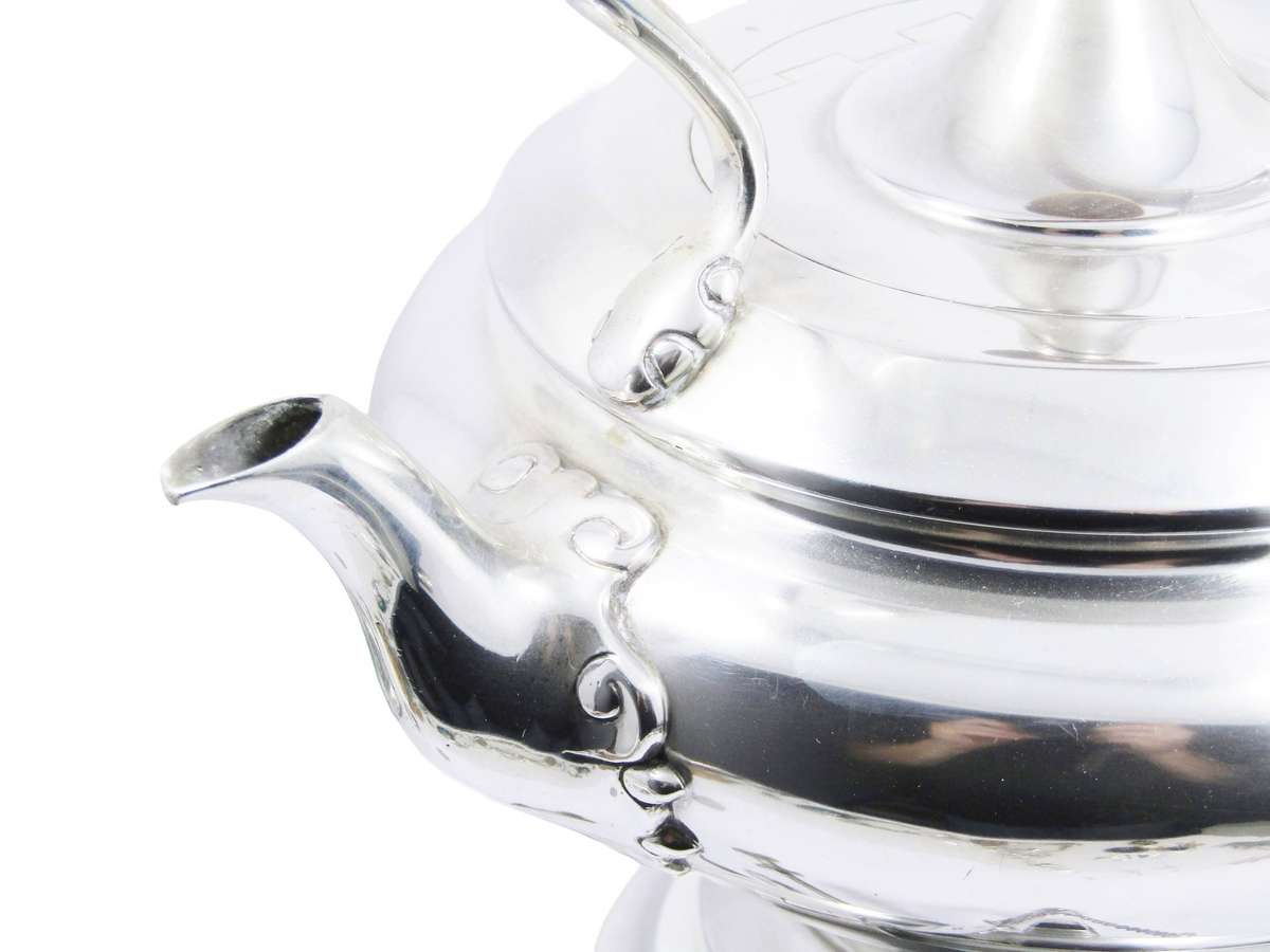 Exquisite! Antique (c1910) Large Sterling Silver Teapot on Stand