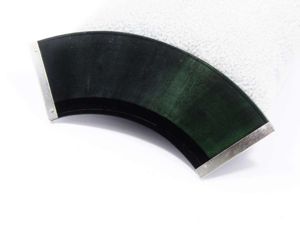 Unusual Large Silver Brooch made from Phonograph Disc