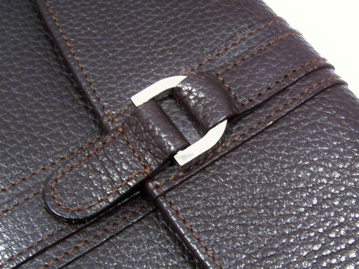 Beautiful Original Longchamp Long Purse in Dark Brown Leather