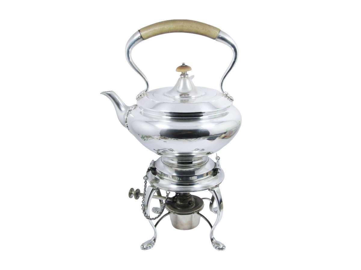 Exquisite! Antique (c1910) Large Sterling Silver Teapot on Stand