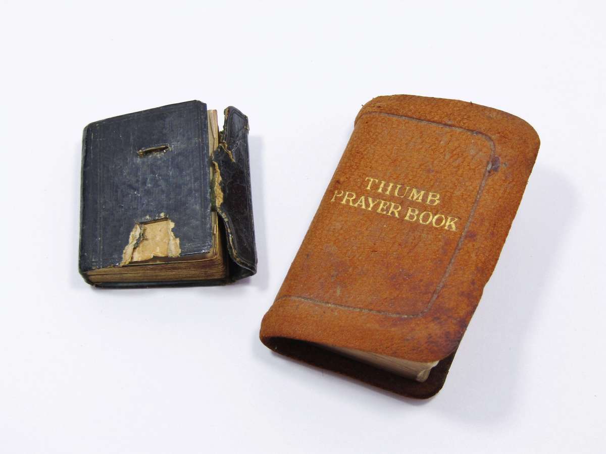 Two Leather-Bound Antique Miniature Books