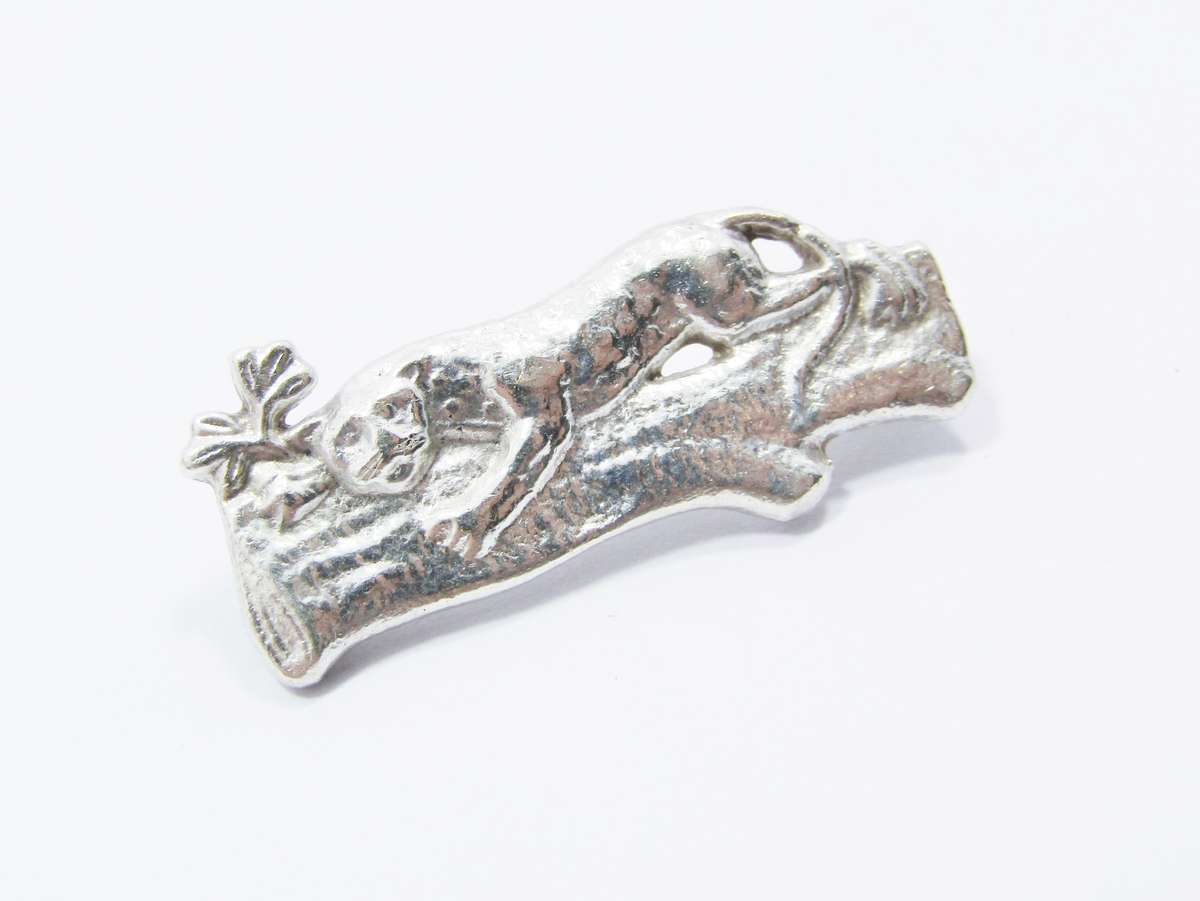 Lovely Vintage Sterling Silver Panther Brooch