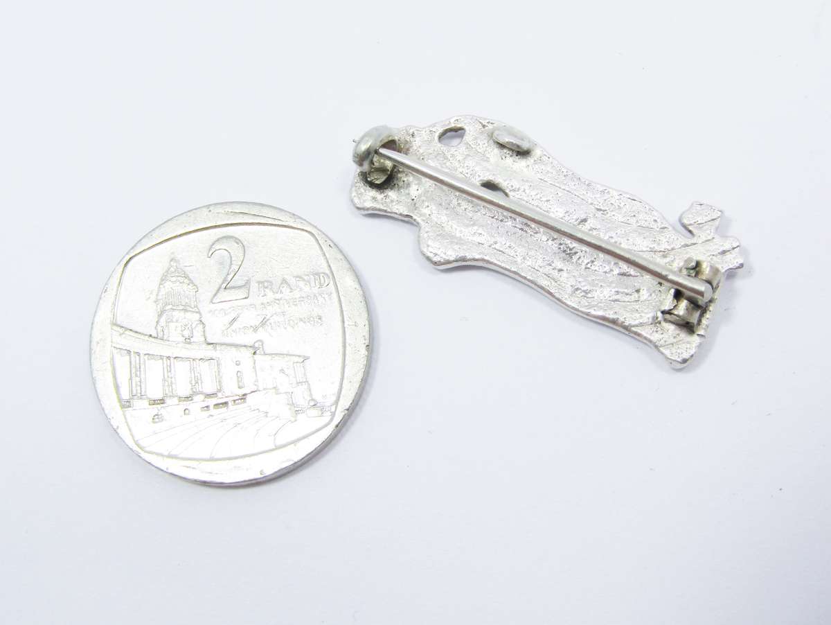 Lovely Vintage Sterling Silver Panther Brooch