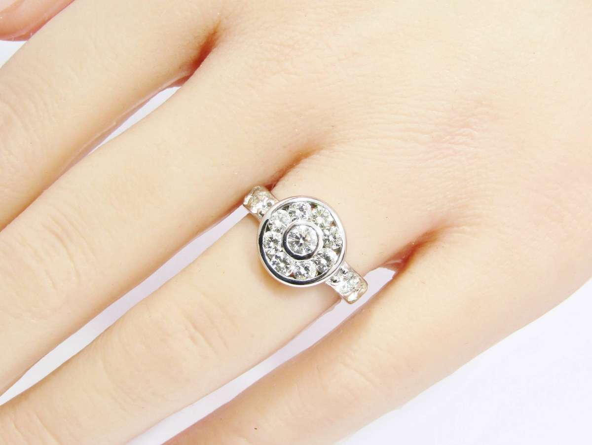 Exquisite 1.4CTW Natural Diamond & Palladium Ring