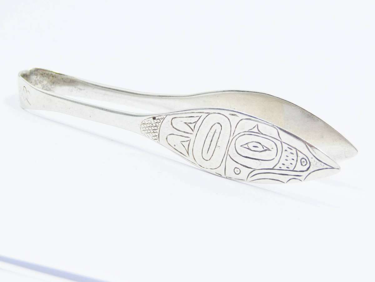 Rare Find! Salish (Pacific Northwest) Sterling Silver Tongs