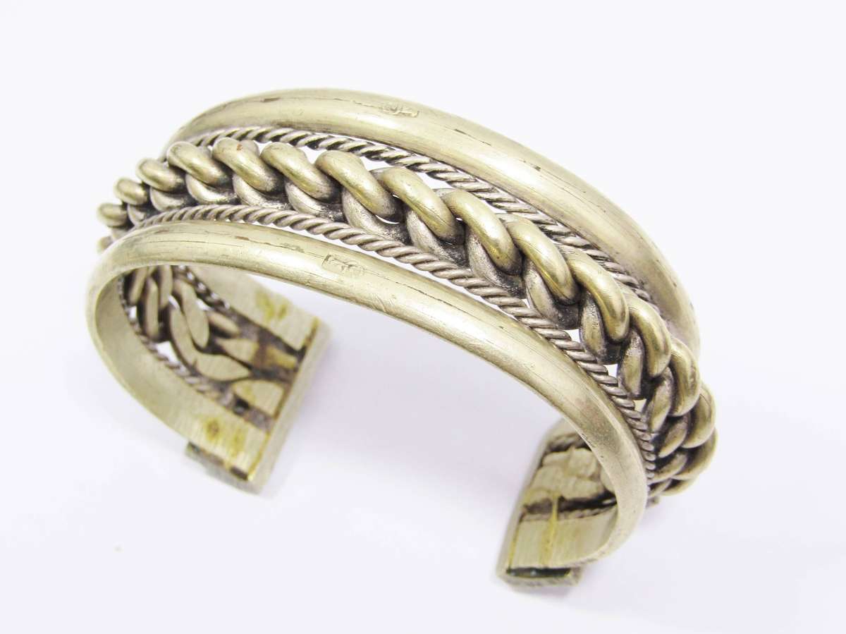 Vintage (c1942) Egyptian Bedouin Brass Cuff Bangle
