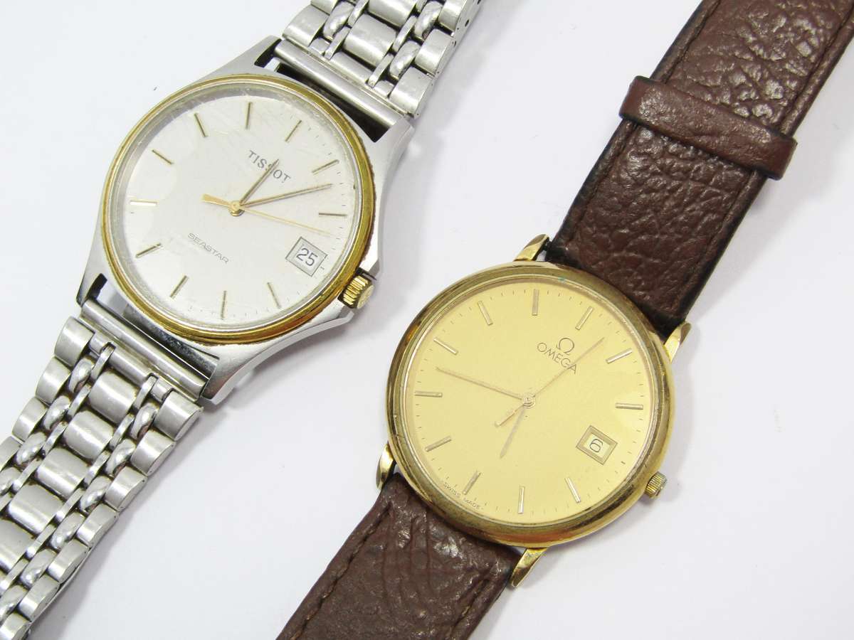 Vintage Tissot and Omega Men's Watches for Spares/Repair