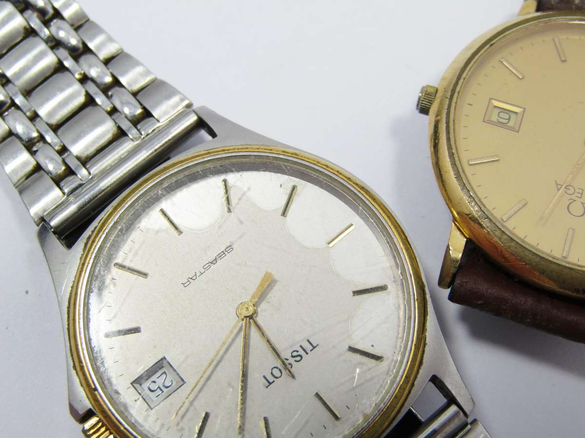Vintage Tissot and Omega Men's Watches for Spares/Repair