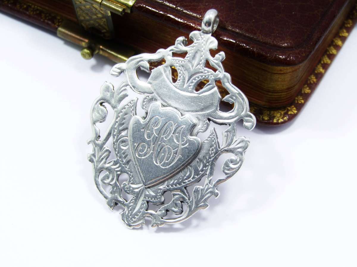 Antique (c1915) Sterling Silver Hallmarked Fob Medal