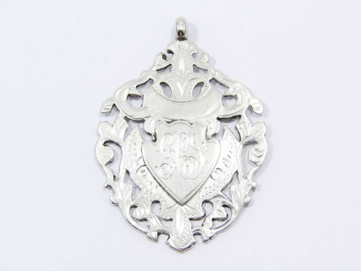 Antique (c1915) Sterling Silver Hallmarked Fob Medal