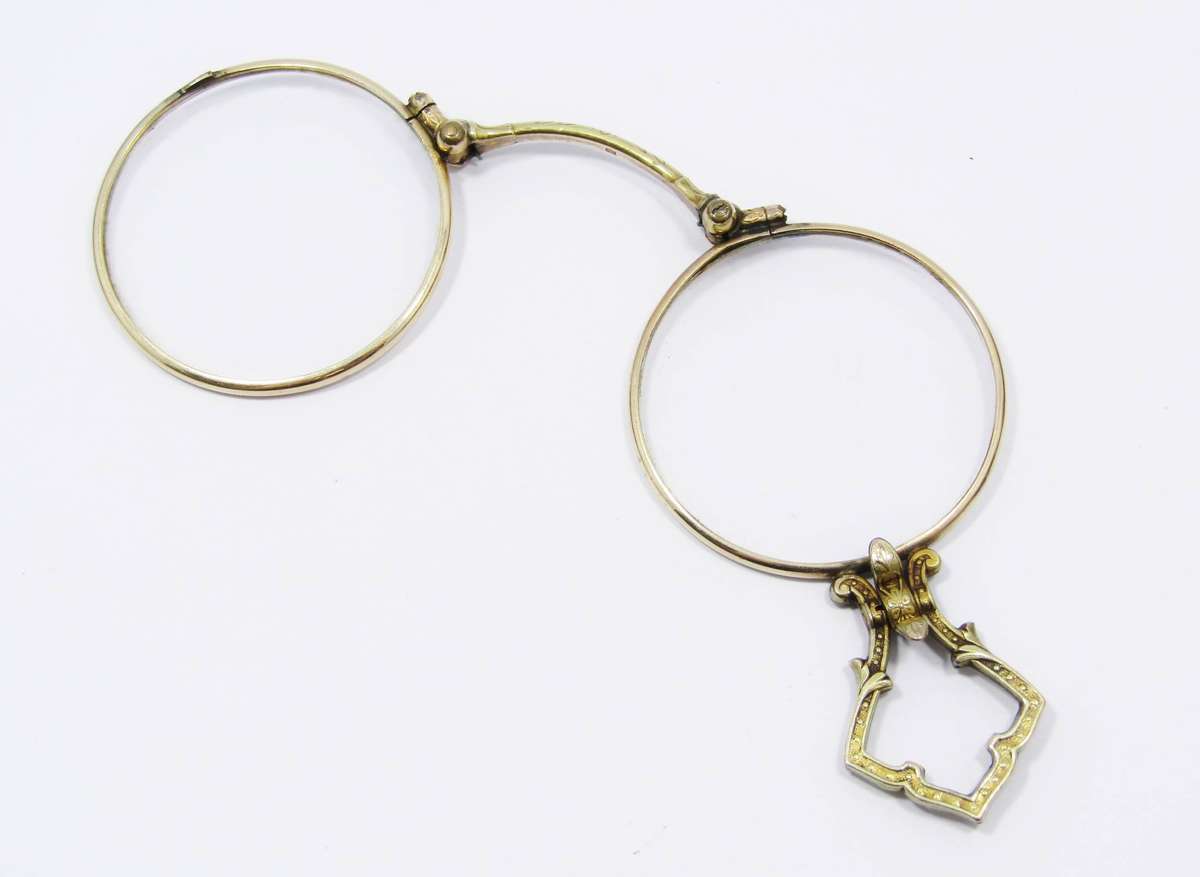 Beautiful! Antique French Rolled Gold Lorgnette