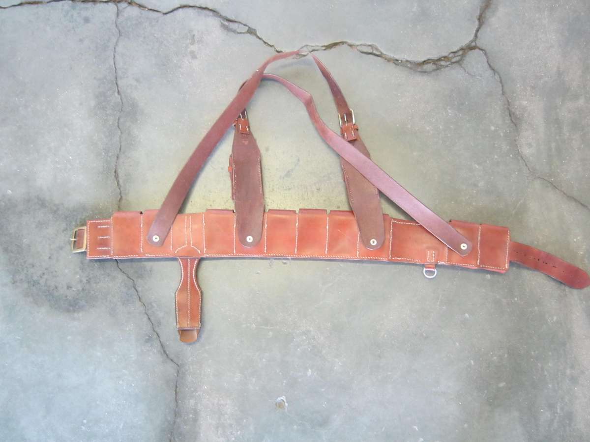 GSWA Shutztruppe enactment bandolier. Reduced