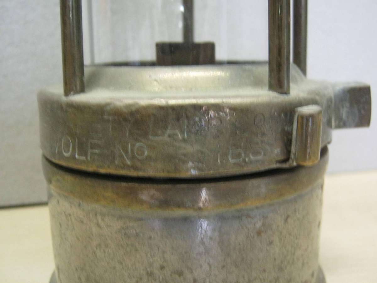 Vintage mine safety lamp.