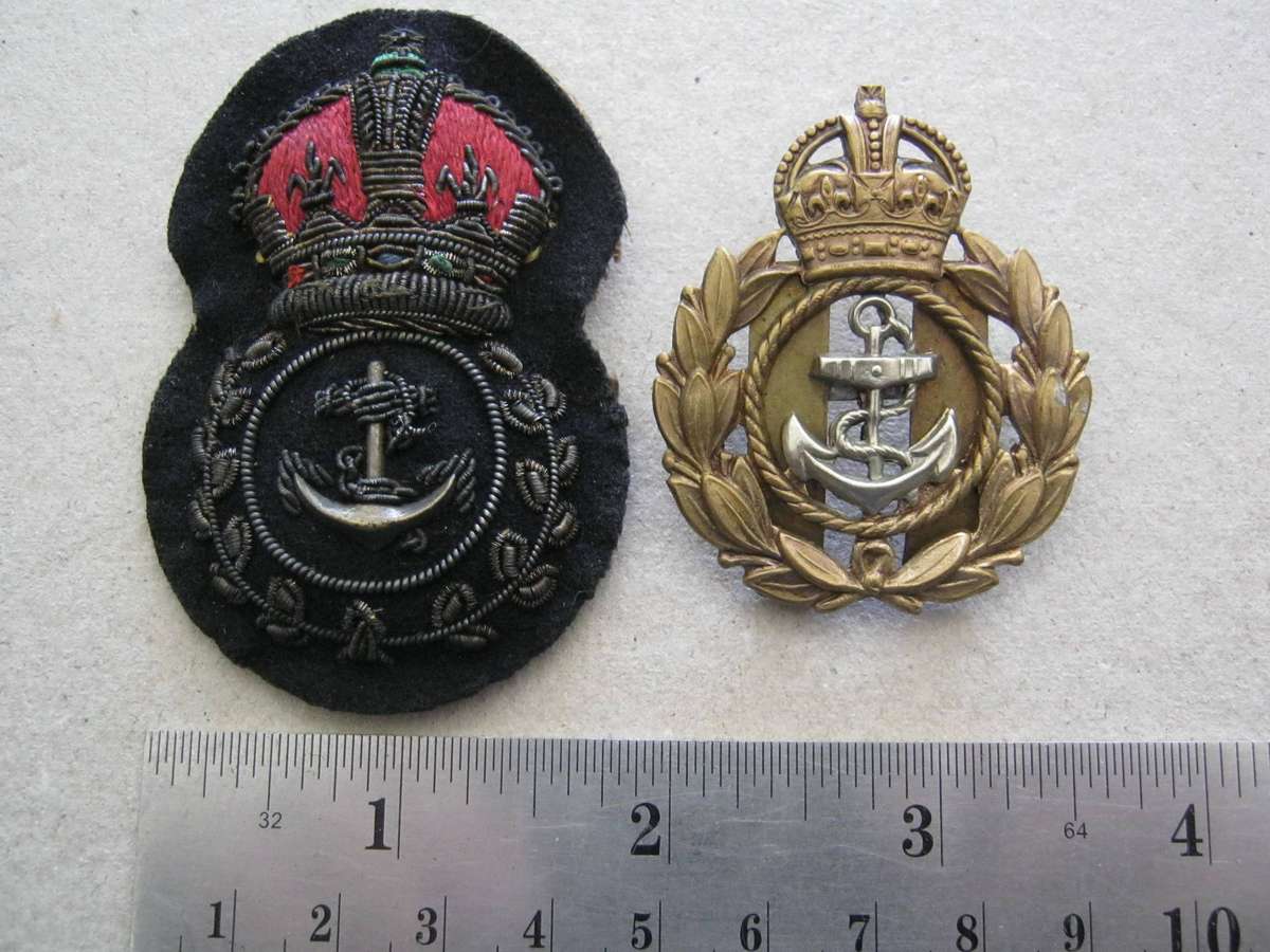 UK/SA Navy Chief Petty Officers Cap Badges.