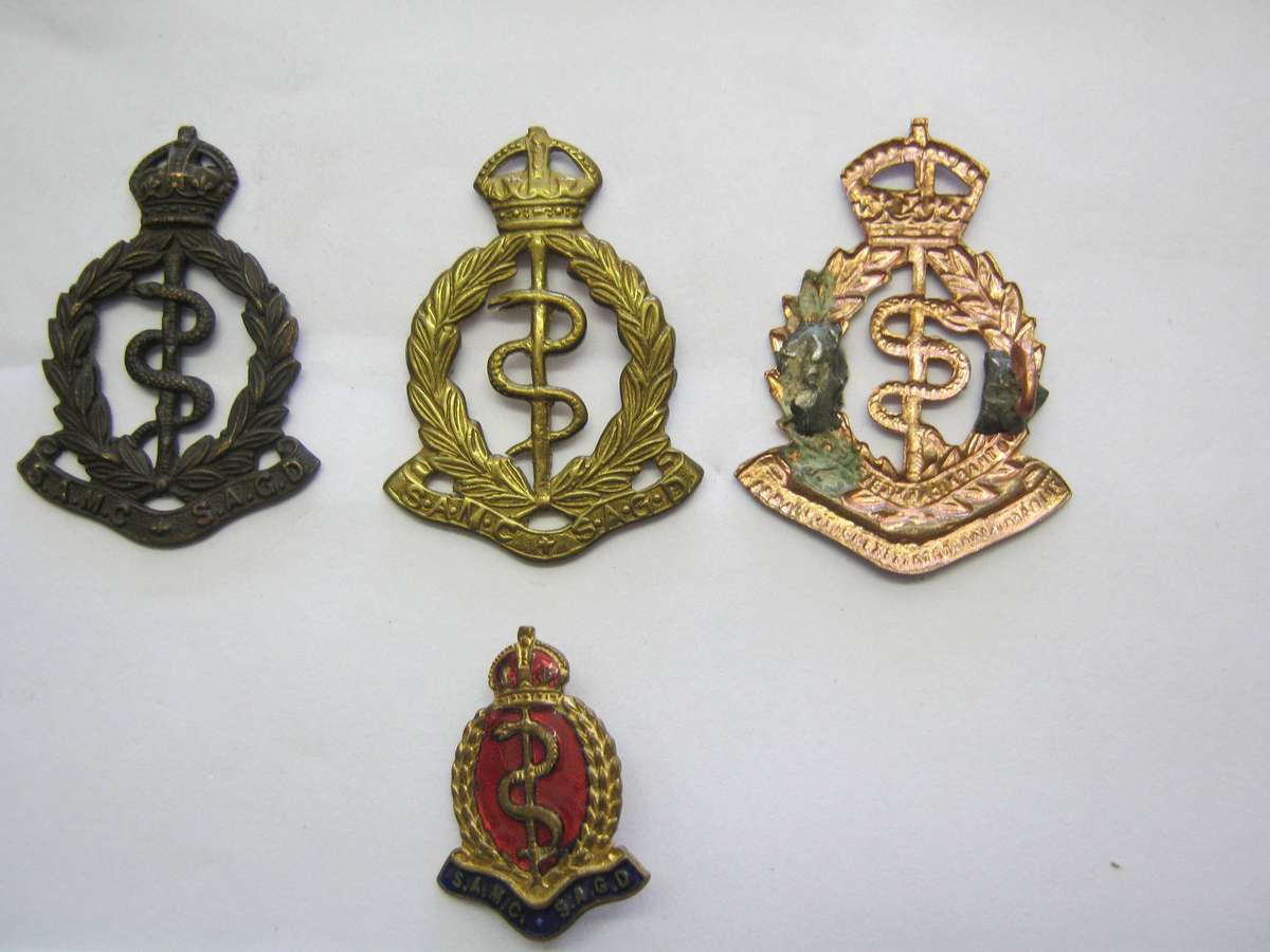 WW2 Medical Corps Cap Badges.