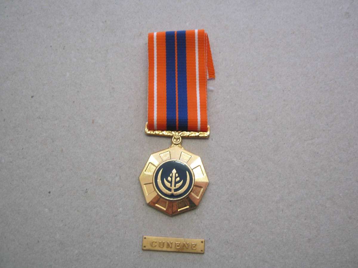 Pro Patria Medal and Cunene Bar.