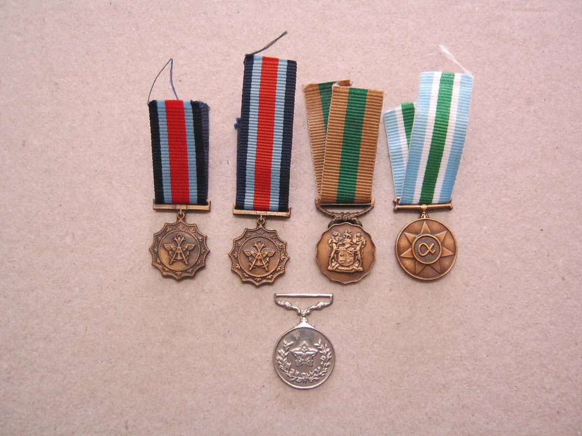 SA Miniature medals, Bar and Ribbons.