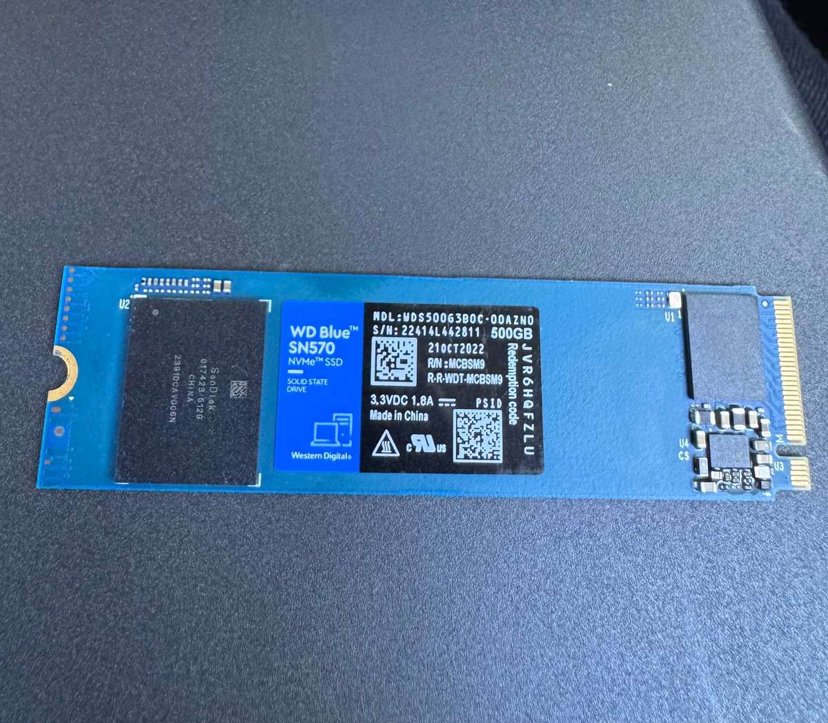WD Blue SN570 500GB M.2 PCI-e 3.0 x 4 NVMe