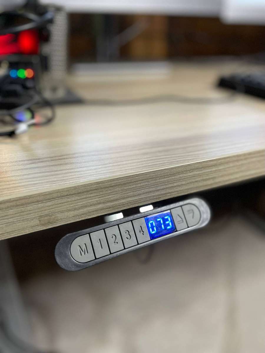 Premium Medium Electric Standing Desk with Credenza