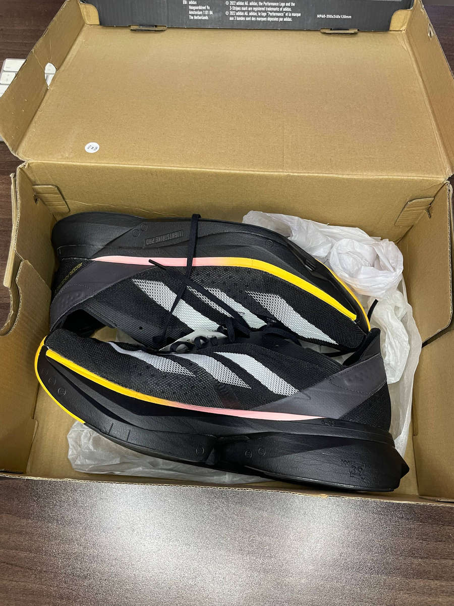 Adidas Adizero Adios Pro 3 UK 10 (Black/Yellow)