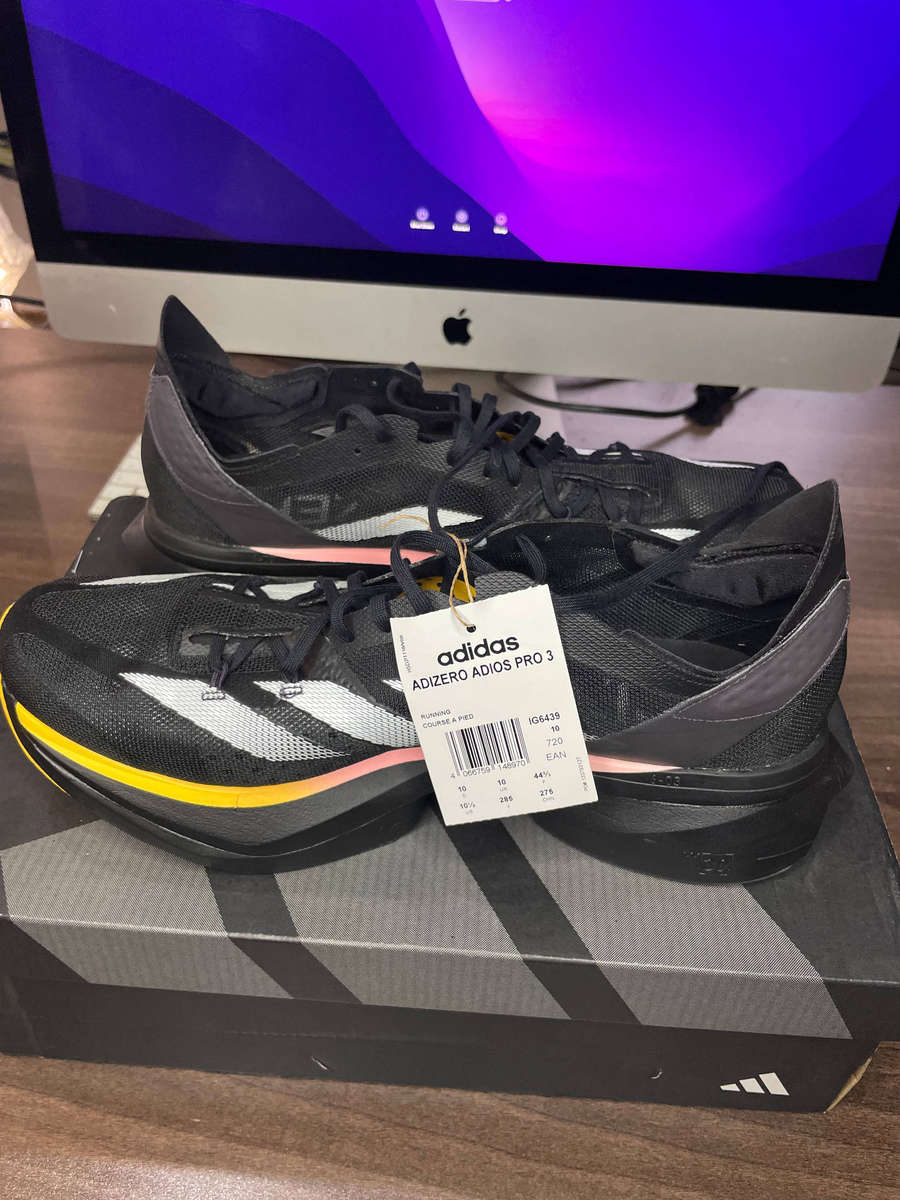 Adidas Adizero Adios Pro 3 UK 10 (Black/Yellow)