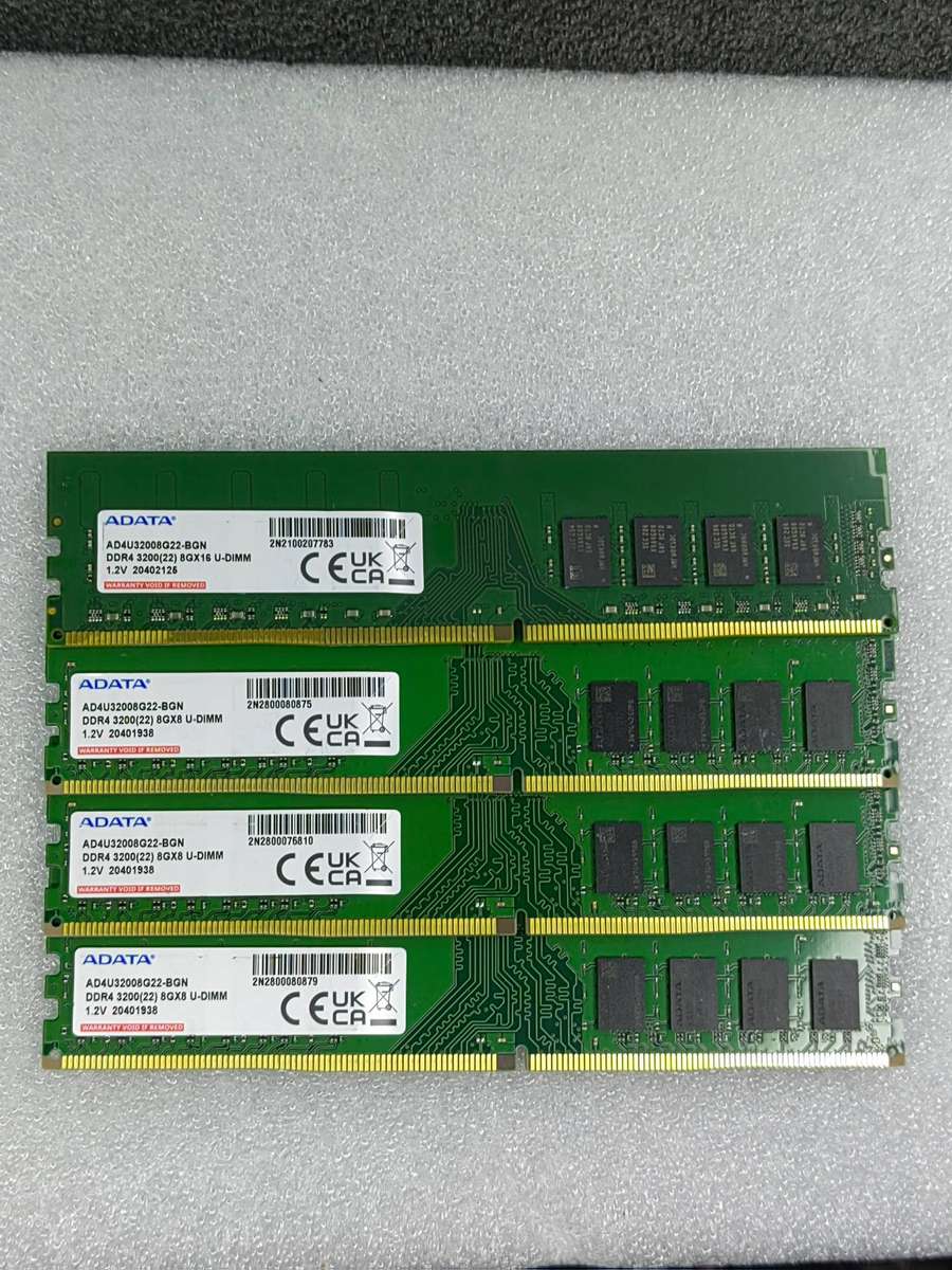 Adata 32GB (4x8GB) DDR4 3200MHz UDIMM Desktop Memory