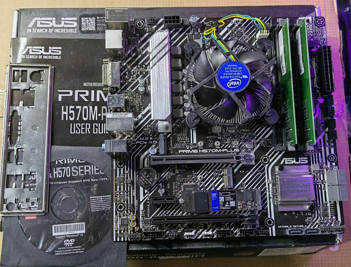 Upgrade Kit  Asus H570M-PLUS, Intel i5 10500, 16GB DDR4, 500gb NVMe + Windows 11 Home