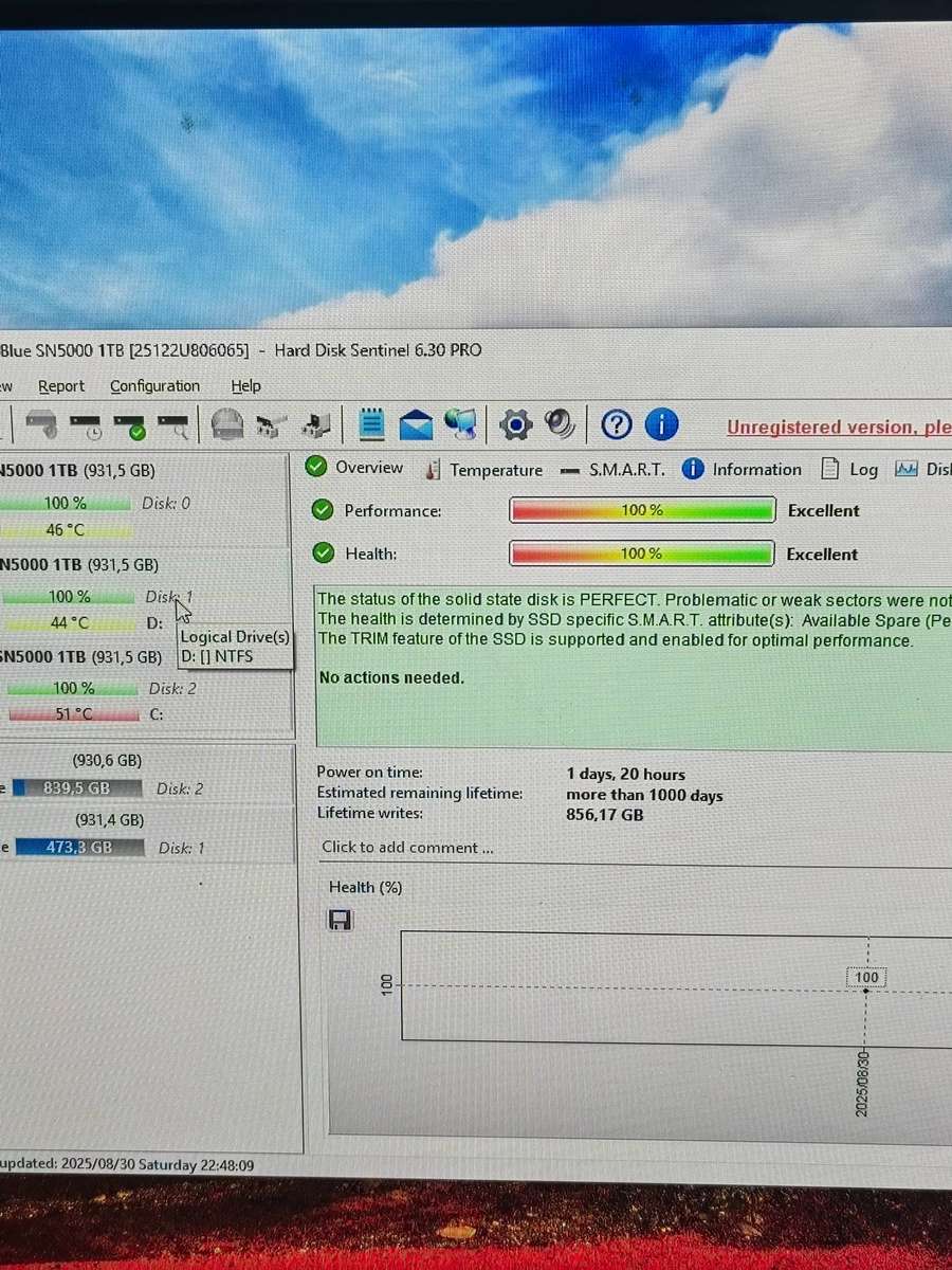 WD Blue SN5000 NVMe SSD  Like New!