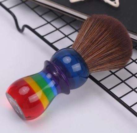 Yaqi Shave Brush Rainbow (PonySynthetic)