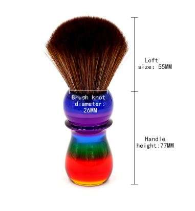 Yaqi Shave Brush Rainbow (PonySynthetic)