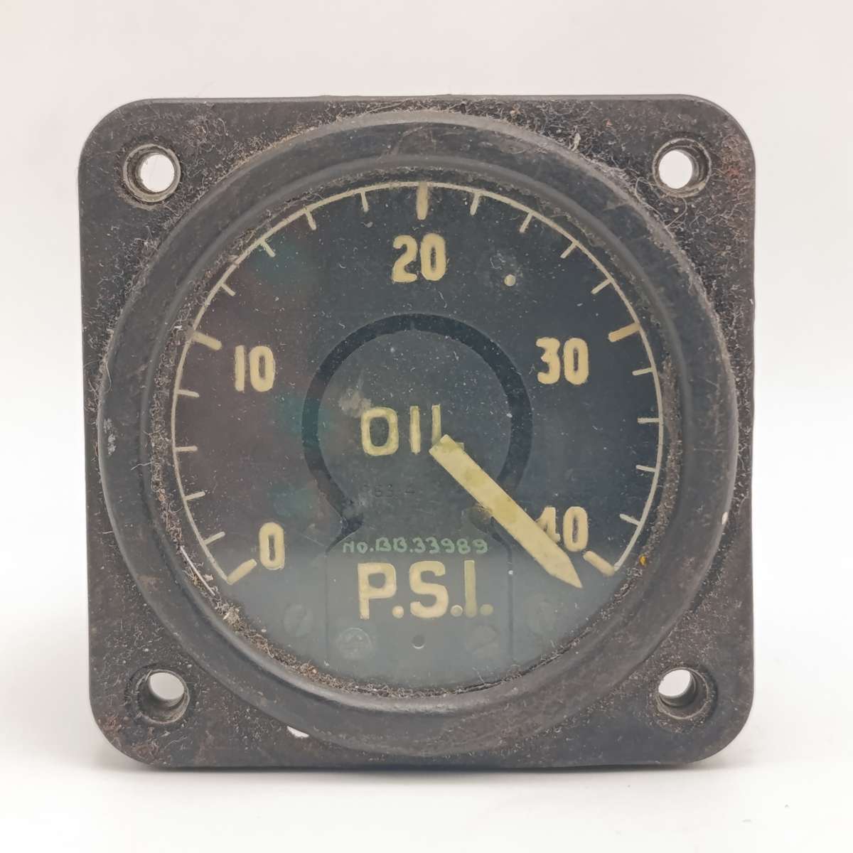 Vintage Sangamo Weston oil pressure gauge for Impala airplane