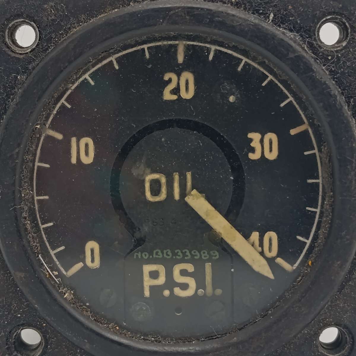 Vintage Sangamo Weston oil pressure gauge for Impala airplane