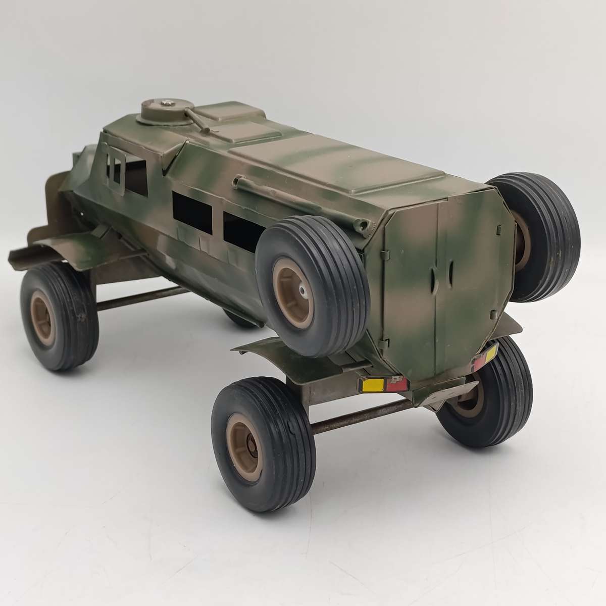 Vintage pressed steel camo SA Army Casspir military vehicle toy