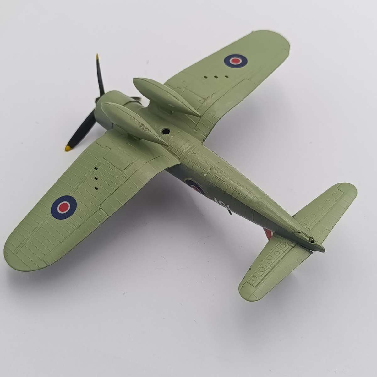 Handpainted Corsair plastic model plane