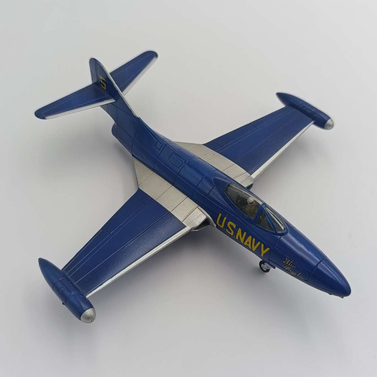 US Navy Grumman F9F-5 Panther Blue Angels die-cast model plane