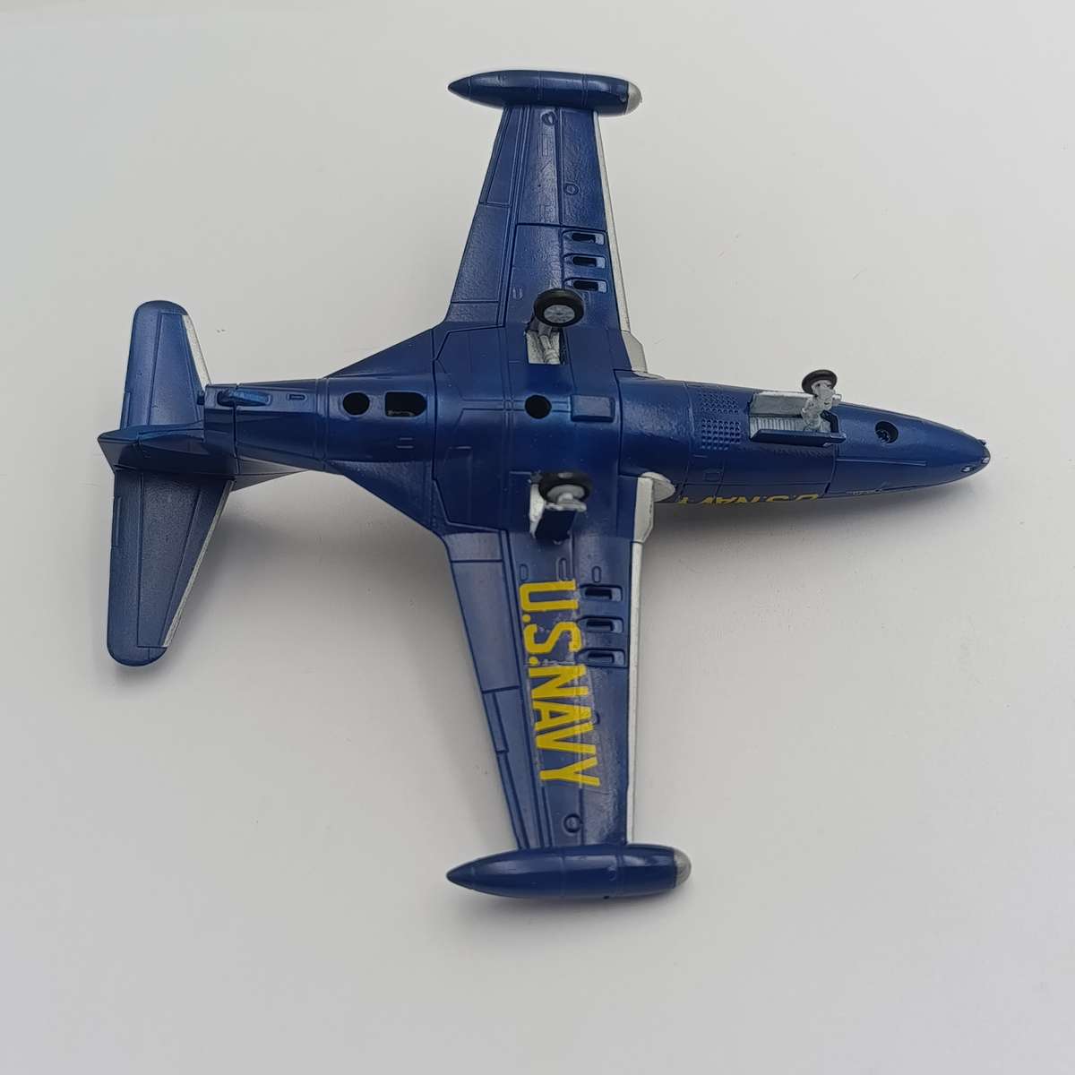 US Navy Grumman F9F-5 Panther Blue Angels die-cast model plane