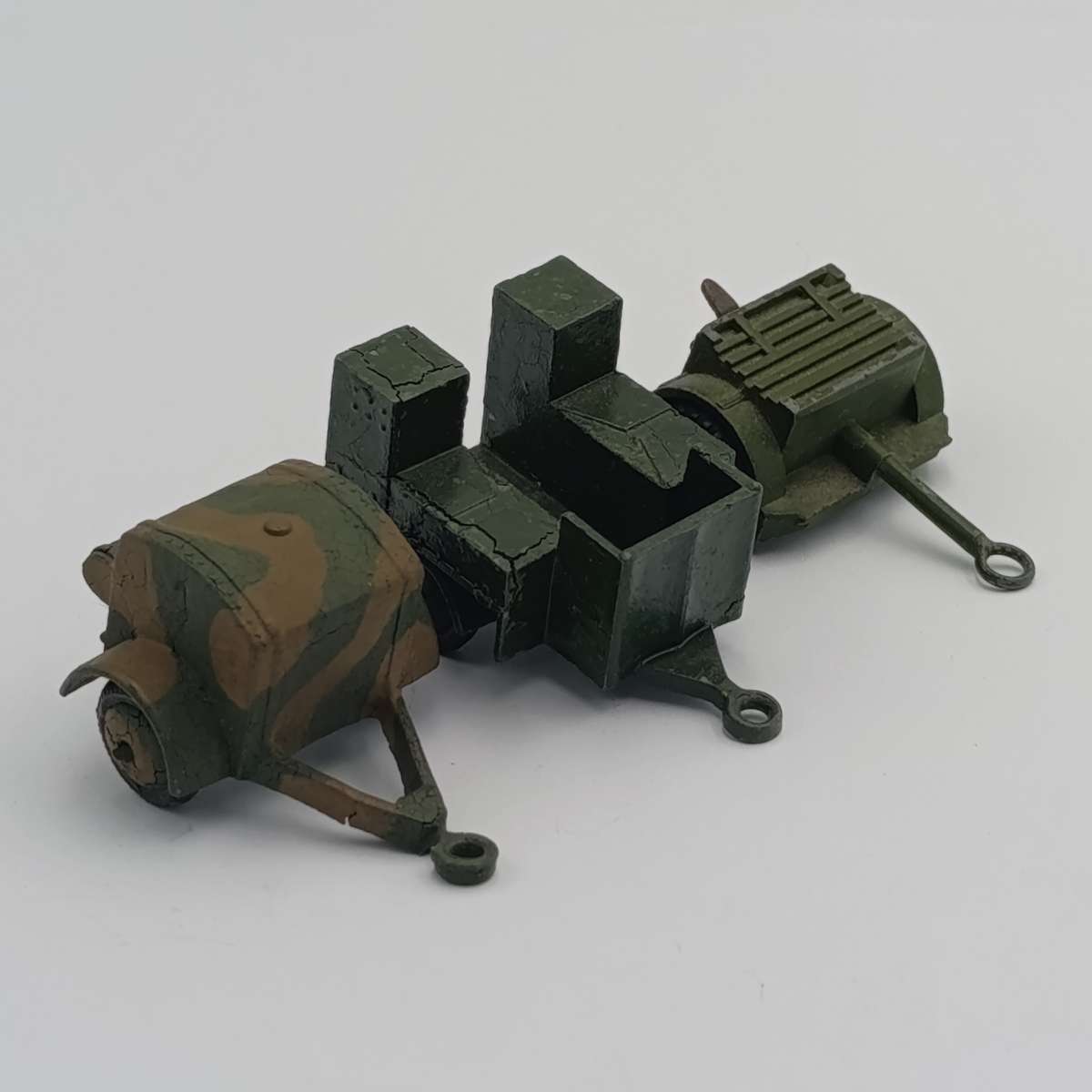 Lot of 3 vintage Meccano Dinky Toys trailers - some damaged