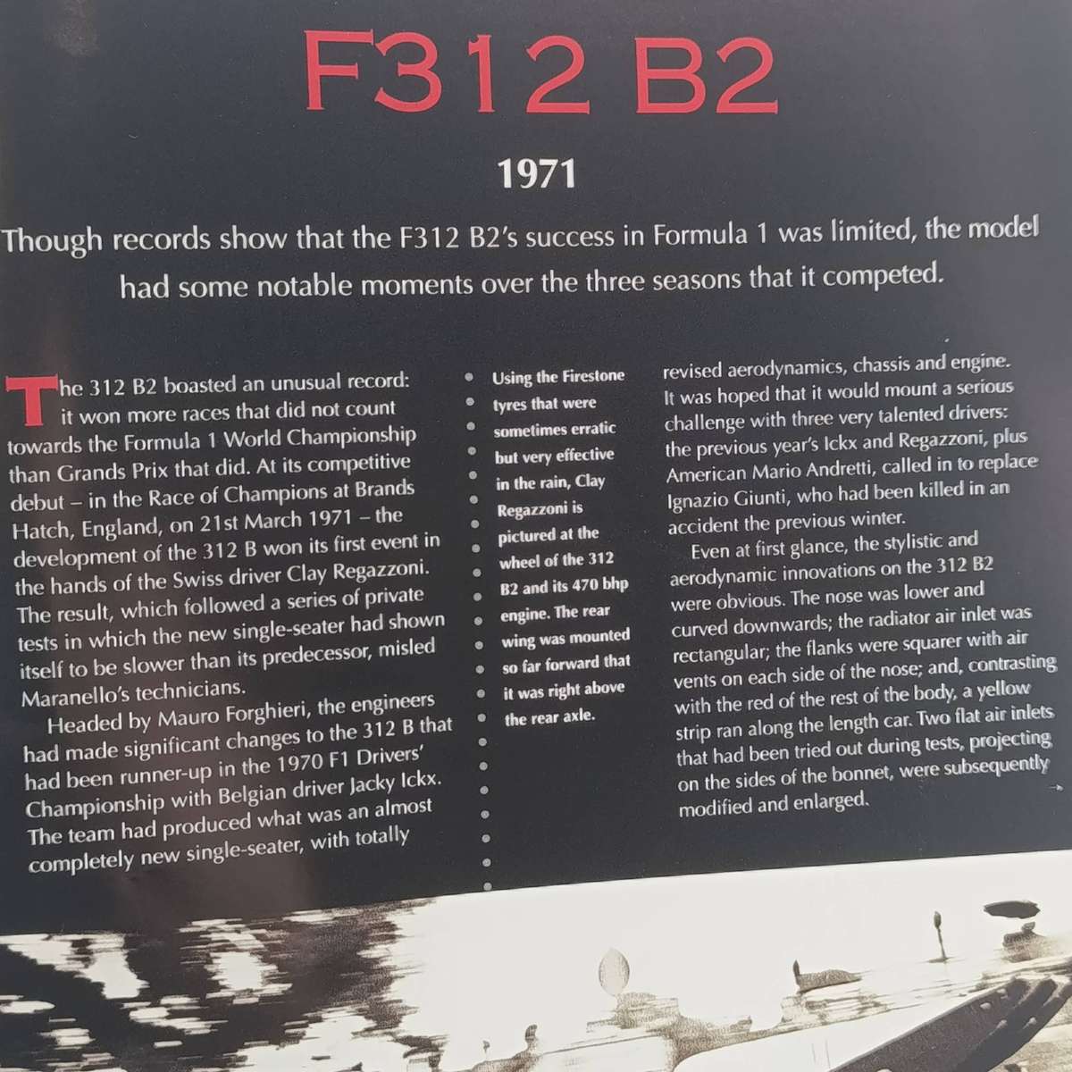 1971 Ferrari F312 B2 Formula 1 die-cast racing model car - scale 1/43