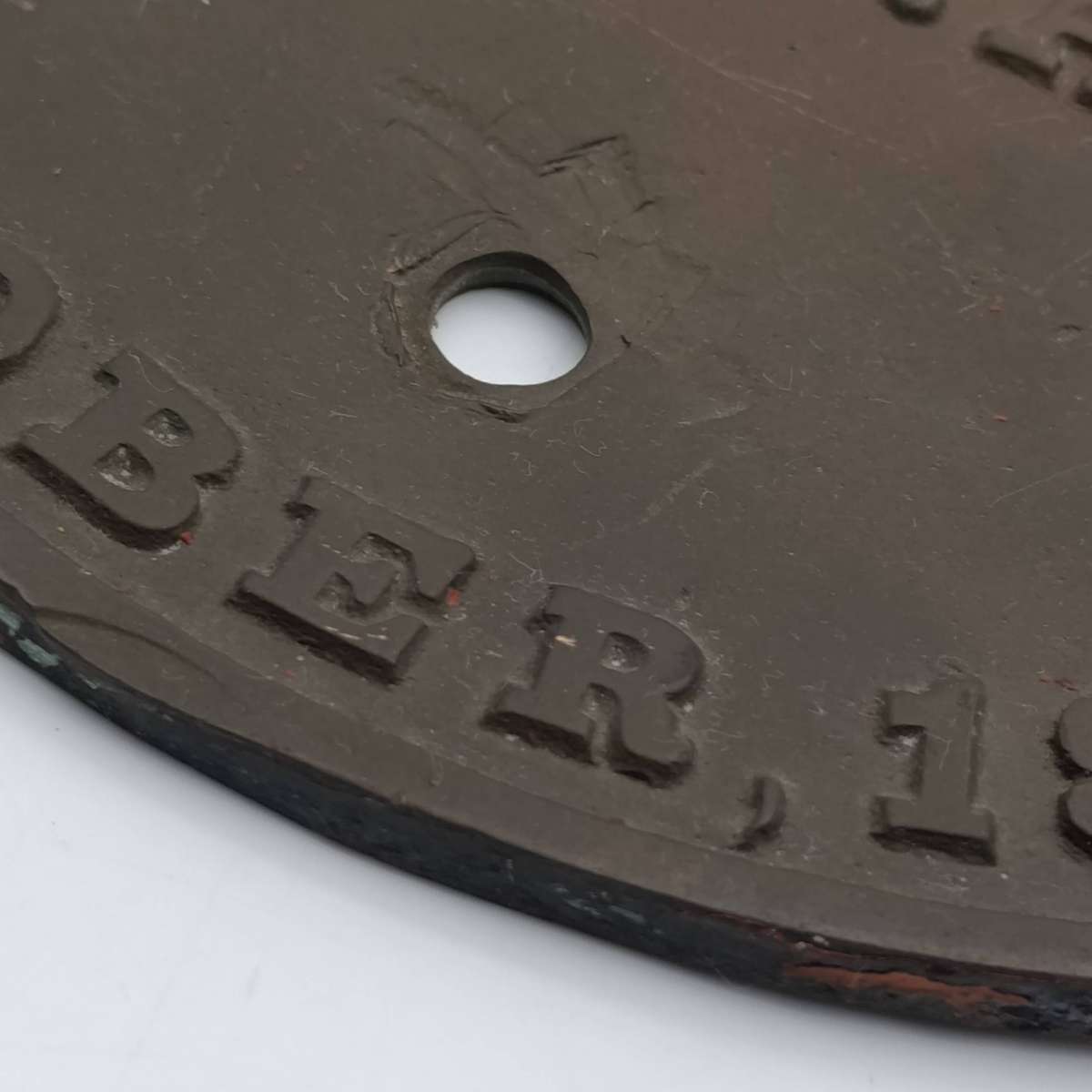 Antique The Baldwin Locomotive works Philadelphia #58705 metal plate - October 1925