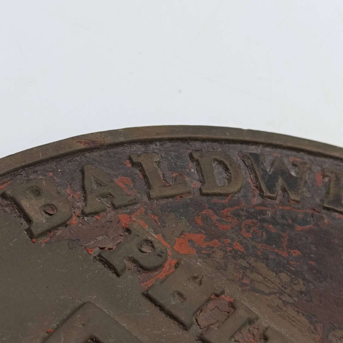 Antique The Baldwin Locomotive works Philadelphia #58705 metal plate - October 1925
