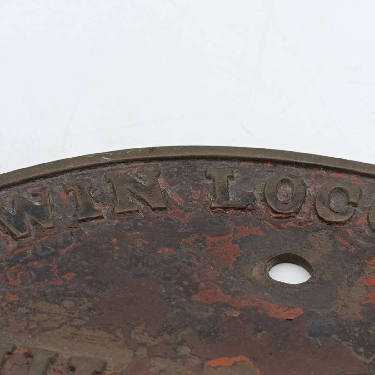 Antique The Baldwin Locomotive works Philadelphia #58705 metal plate - October 1925