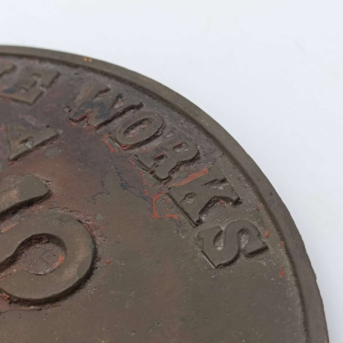 Antique The Baldwin Locomotive works Philadelphia #58705 metal plate - October 1925