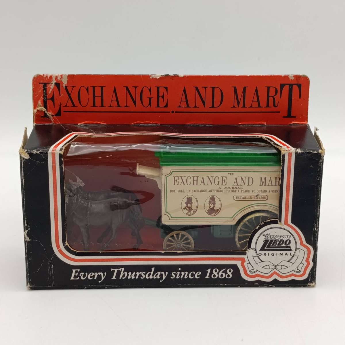 Lledo Exchange and Mart horse-drawn removal van die-cast model in box
