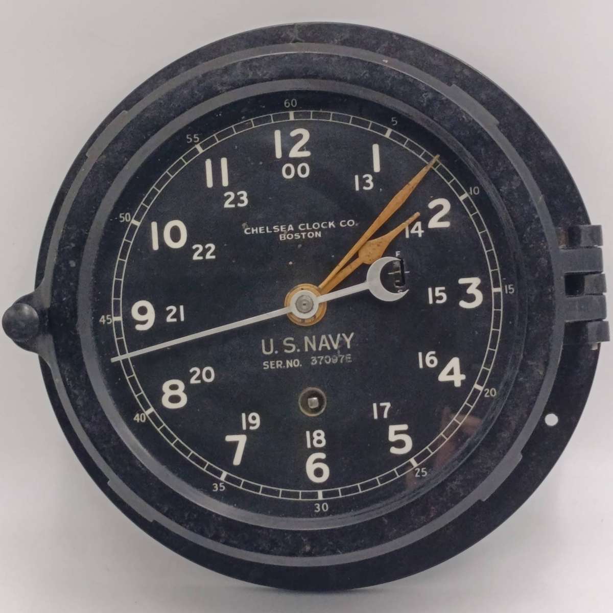 WW2 US Navy Ship's clock by Chelsa clock Co.Boston - not working