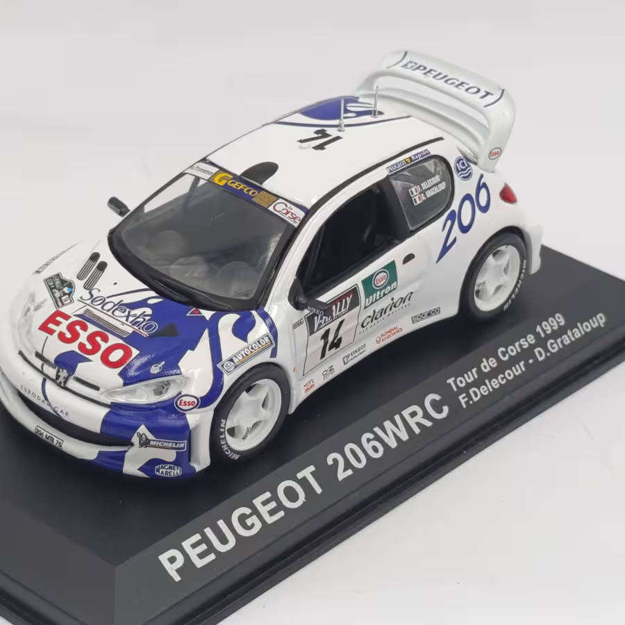 Peugeot 206 WRC die-cast rally model car 1999 - scale 1/43