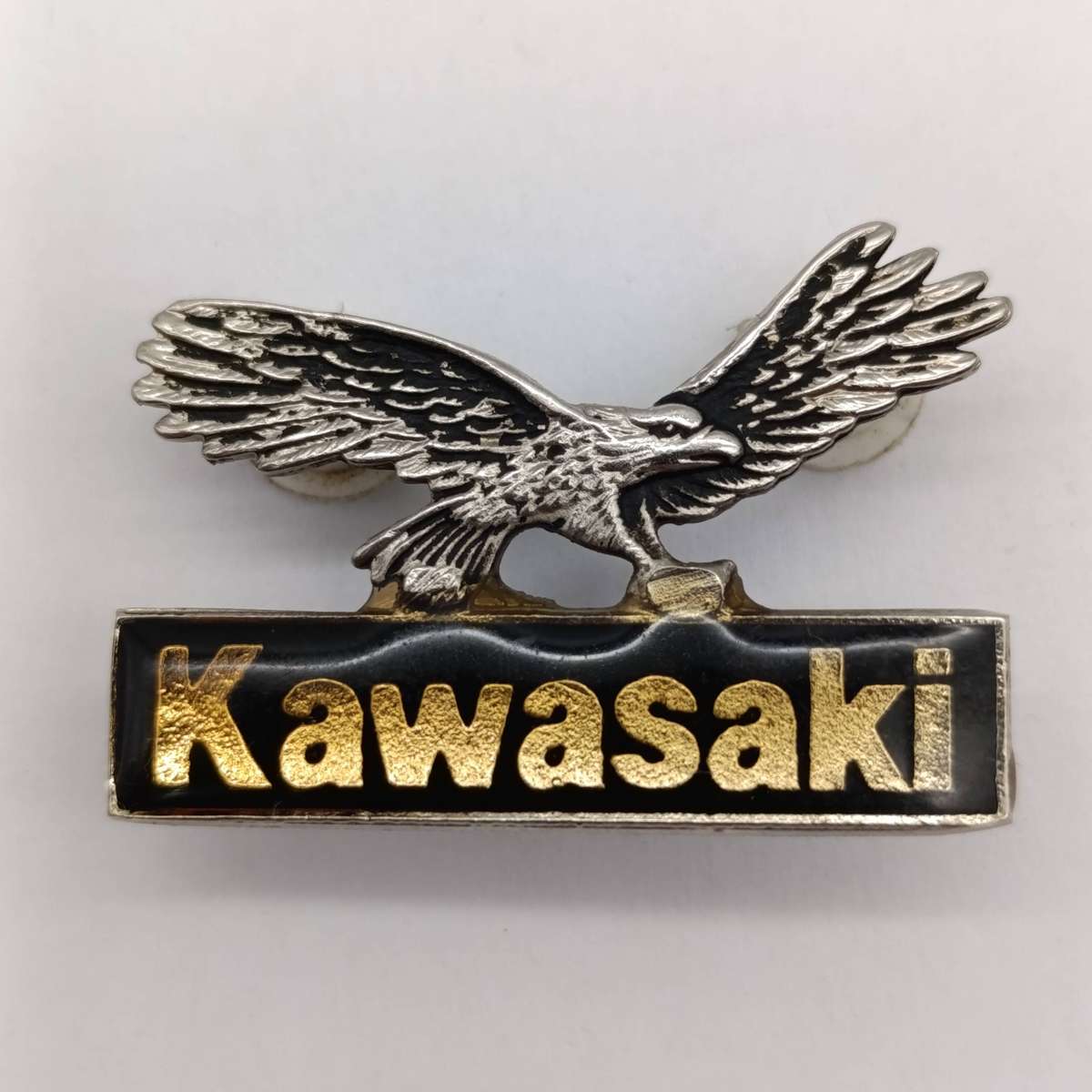 Lot of 3 Kawasaki motorcycle badges - secondhand