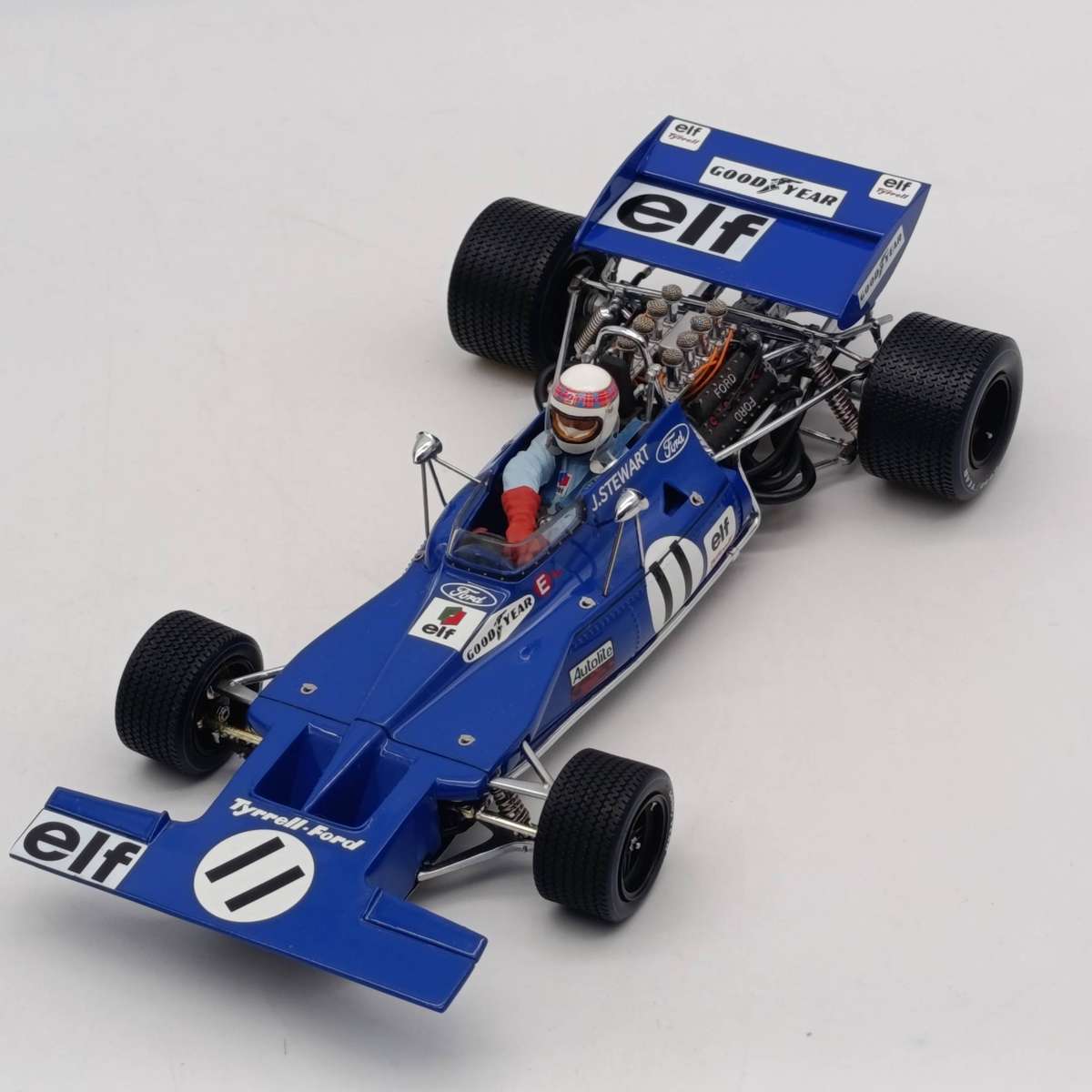 Grand Prix Classics Tyrell-Ford 003 Formula 1 #11 Jackie Stewart 1/18 Scale Model