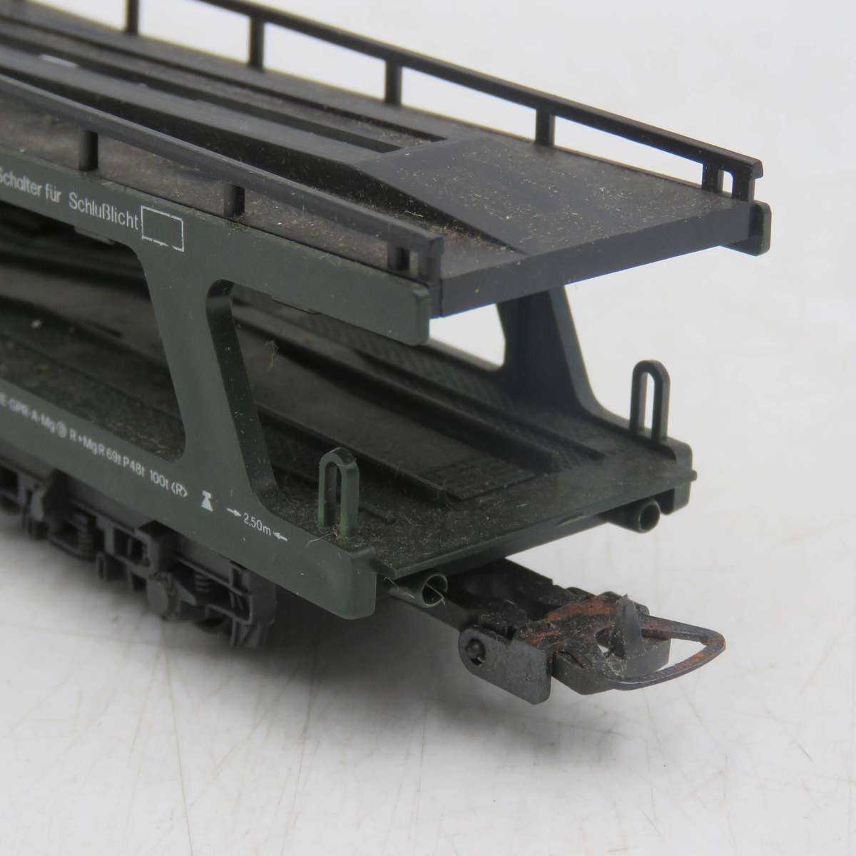 Lima Deutsces Bahn Mercedes car transporter with tinplate racing cars - HO Scale