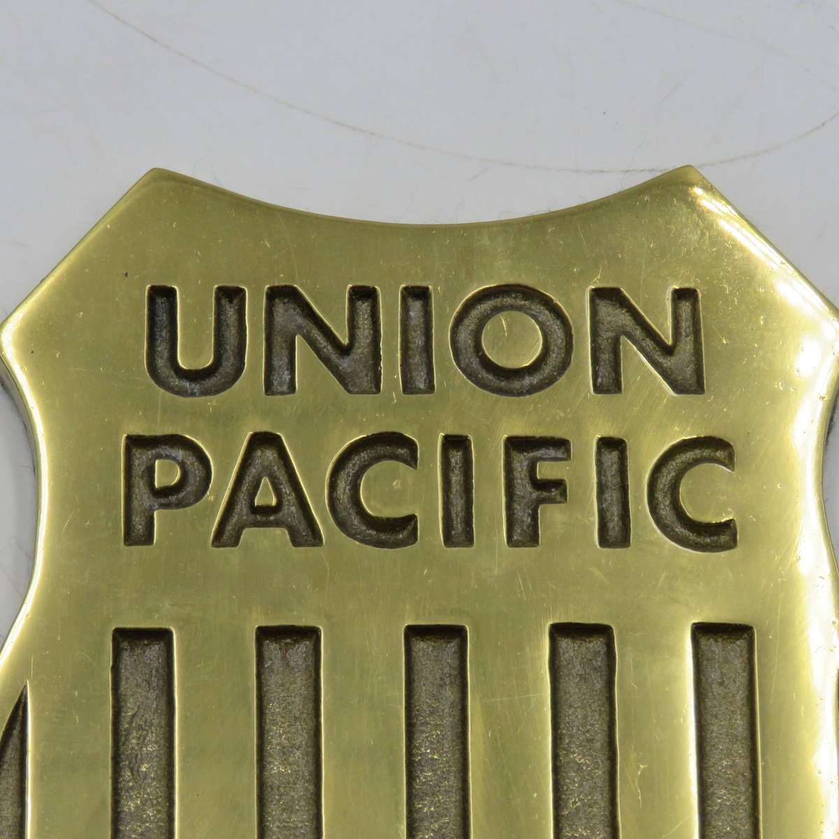 Union Pacific Railroad brass plaque - weighs 411 grams