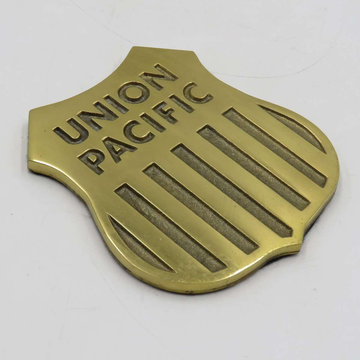Union Pacific Railroad brass plaque - weighs 411 grams